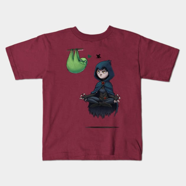 Raven and Beast Boy Kids T-Shirt by Oda182